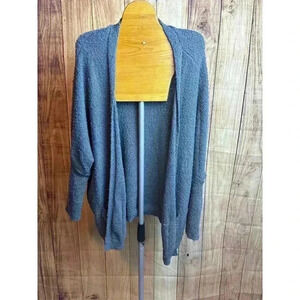Evereve Dolman Sleeved Cardigan Sweater Knotty Texture Slate Blue/Gray Size XL